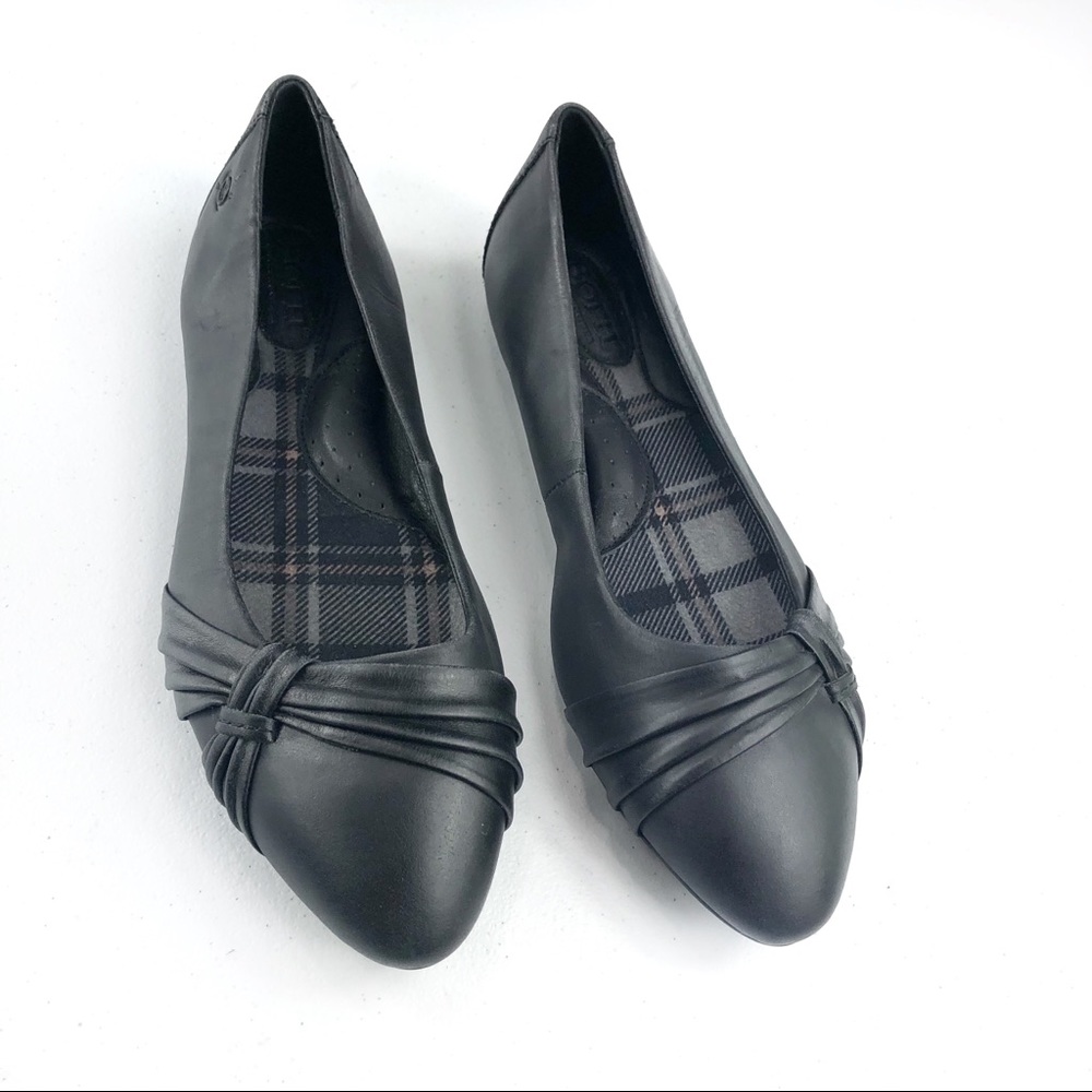 Born handcrafted footwear black slip on size 5.5